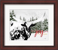 Framed Joy to the World Longhorn