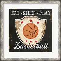 Framed Eat, Sleep, Play, Basketball
