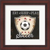 Framed 'Eat, Sleep, Play, Soccer' border=