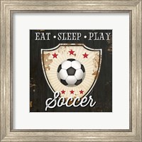 Framed 'Eat, Sleep, Play, Soccer' border=