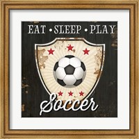 Framed Eat, Sleep, Play, Soccer