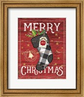 Framed Merry Christmas Stocking