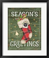 Framed Season's Greetings Stocking
