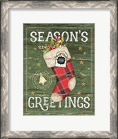 Framed Season's Greetings Stocking