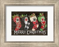 Framed Merry Stockings