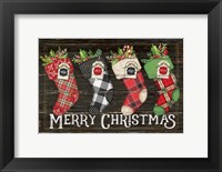 Framed Merry Stockings