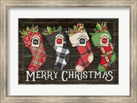 Framed Merry Stockings