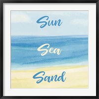 Framed Sun Sea Sand
