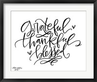 Framed Grateful Thankful Blessed