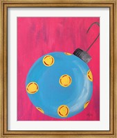 Framed Blue Ornament