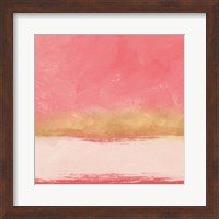 Framed Coral and Abstract I