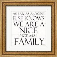 Framed Nice Normal Family