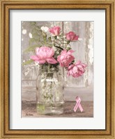Framed Pink Roses for Breast Cancer Awareness