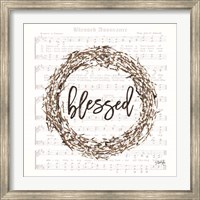 Framed Blessed Assurance Bless Wreath