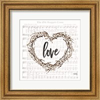 Framed Old Rugged Heart Love Wreath