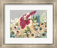 Framed Hen in the Flower Garden