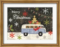 Framed VW Christmas Bus