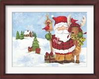 Framed Lodge Santa