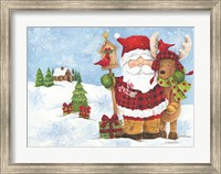 Framed Lodge Santa