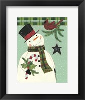 Framed Joy Snowman