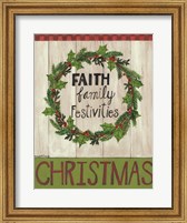 Framed Faith Family Festivities Wreath