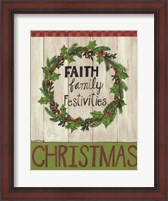 Framed Faith Family Festivities Wreath