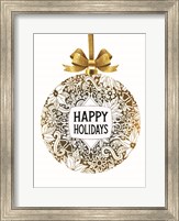 Framed Happy Holidays Ornament
