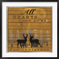 Framed All Hearts Come Home for Christmas