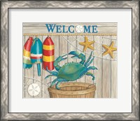 Framed Blue Crab & Basket