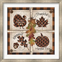 Framed Autumn Four Square Harvest Time