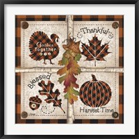 Framed Autumn Four Square Harvest Time