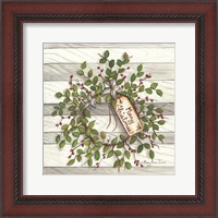 Framed Merry Christmas Wreath