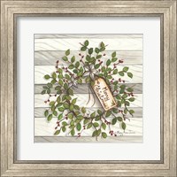 Framed Merry Christmas Wreath