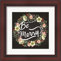 Framed Be Merry Wreath