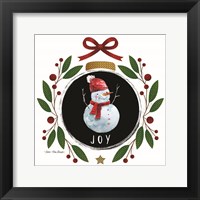 Joy Christmas Ornament Framed Print