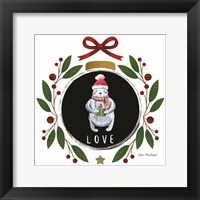 Love Christmas Ornament Framed Print