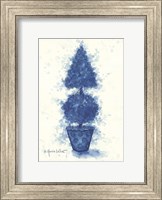 Framed Blue Cone Topiary