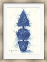 Framed Blue Cone Topiary