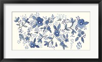 Framed Scattered Blue Flowers
