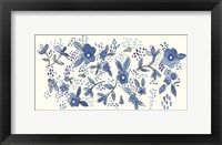 Framed Scattered Blue Flowers