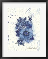 Framed Crazy Blue Flowers