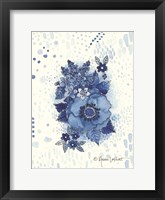 Framed Crazy Blue Flowers