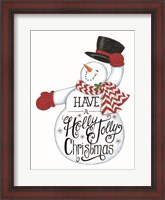 Framed Have a Holly Jolly Christmas Snowman