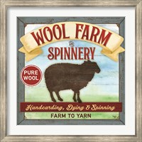 Framed Wool Farm Spinnery
