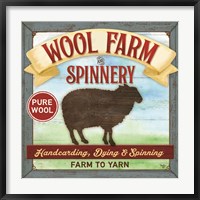 Framed Wool Farm Spinnery