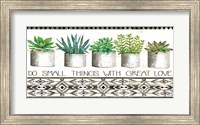 Framed Do Small Things Succulents