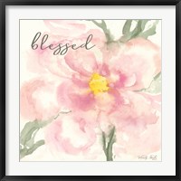 Framed Floral Blessed