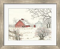Framed Winter Barn