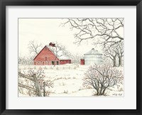 Framed Winter Barn