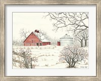 Framed Winter Barn